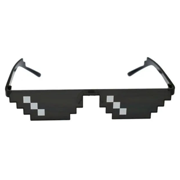 Thug Life Sunglasses 8-Bit Sunglasses - Thug Life Sunglasses Funny Pixelated Meme Sunglasses Wicked Tender