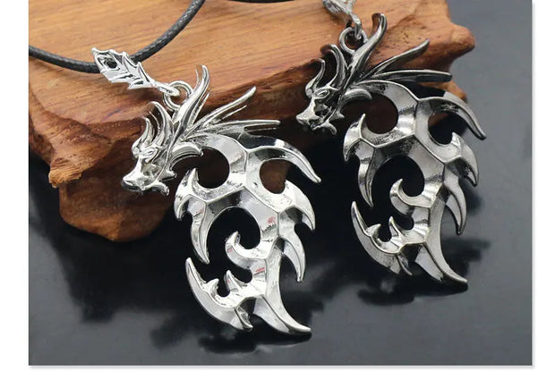 gothic necklace for women Draconic Supremacy Dragon Necklace - Gothic Necklace for Women and Men Wicked Tender