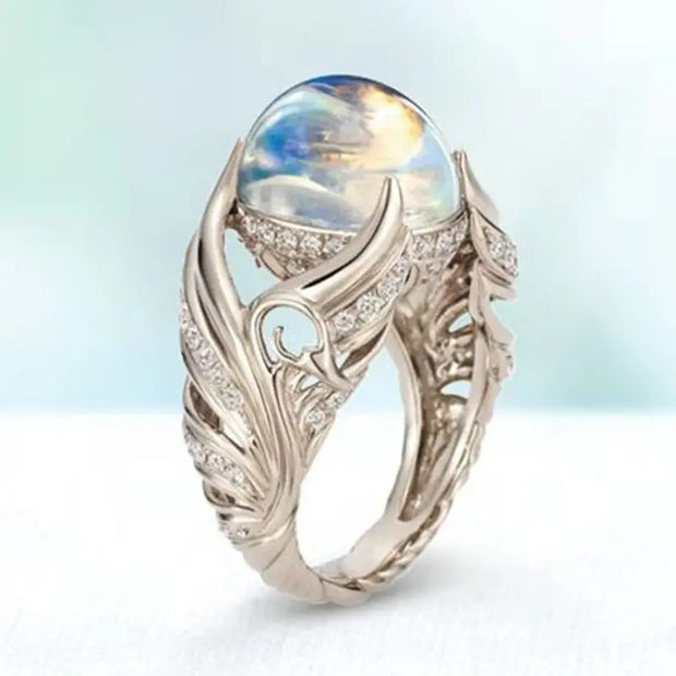 Fiona - Vintage Moonstone Sterling Silver Ring Wicked Tender