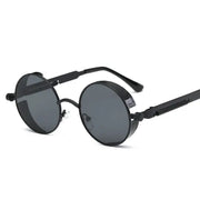 Small Black Round Sunglasses High Intellect - Small Black Round Sunglasses Round Retro Steampunk Sunglasses Wicked Tender