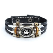viking cuff bracelet Viking Valknut Leather Bracelet - Stackable Viking Cuff Bracelet Wicked Tender