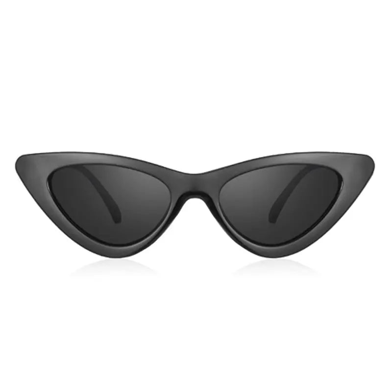 Vintage Cat Eye Glasses - Vintage Black Sunglasses Womens Small Lens White Yellow