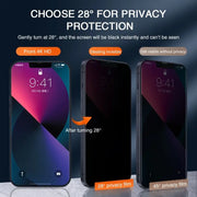 iPhone Privacy Screen Protector Tempered Glass for iPhone 11, 12, SE, 13, 14 Pro, Pro Max, Mini, X, XS, 2 Pieces, Dust Protection Anti Scratch Shatter Resistant Easy to Install Wicked Tender