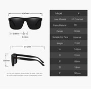 13 IMPORT SURENDRA - Fashion Vintage Square Polarized Sunglasses Men Women Luxury Brand Designer Men's Sun Glasses Driving Fishing UV400 Eyewear Man Wicked Tender