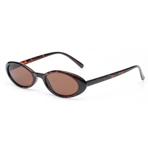 5 IMPORT SURENDRA - Sexy Small Oval Women's Sunglasses 2024 New Fashion Leopard Brown Hot Sun Glasses Female Retro Colorful Shade Eyeglass Wicked Tender