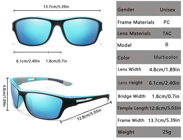 7 IMPORT SURENDRA - Men Women Polarized Sunglasses Outdoor Driving Hiking Eyewear Cycling Fishing Anti-glare UV400 Protection Sun Glasses Wicked Tender