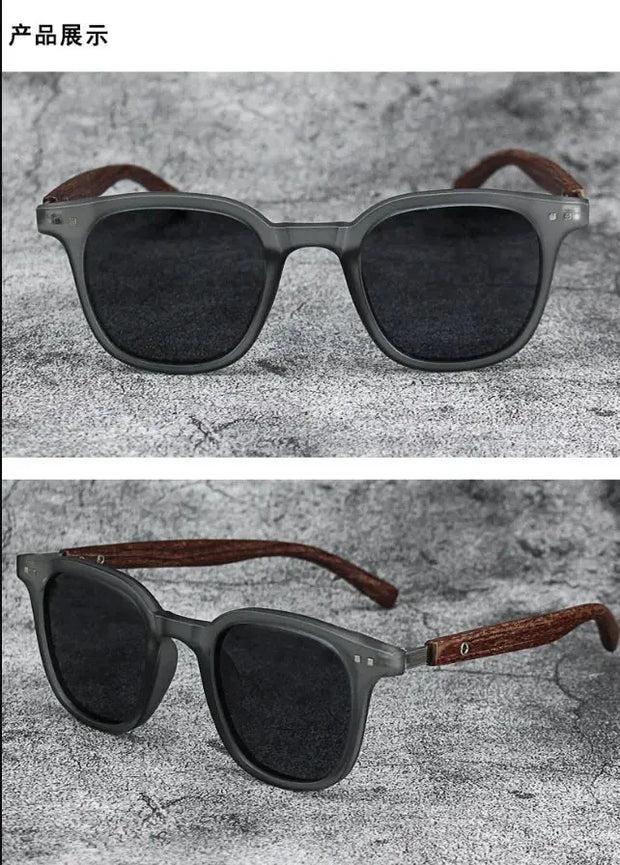 9 IMPORT SURENDRA - New Arrival Men Vintage Wooden Frame Sunglasses Classic Brand Sun Glasses Coating Lens Driving Eyewear for Men/women Wicked Tender