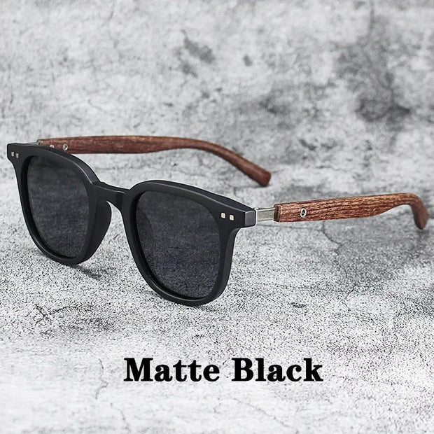 9 IMPORT SURENDRA - New Arrival Men Vintage Wooden Frame Sunglasses Classic Brand Sun Glasses Coating Lens Driving Eyewear for Men/women Wicked Tender