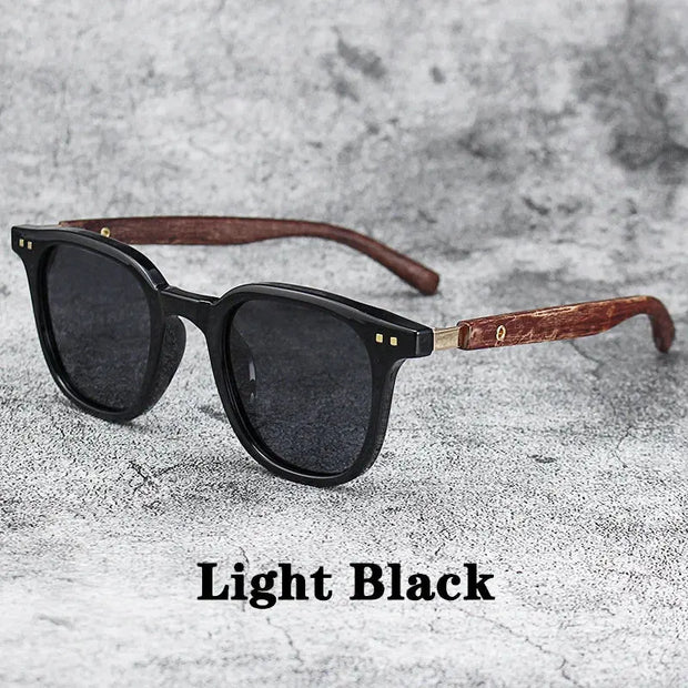 9 IMPORT SURENDRA - New Arrival Men Vintage Wooden Frame Sunglasses Classic Brand Sun Glasses Coating Lens Driving Eyewear for Men/women Wicked Tender