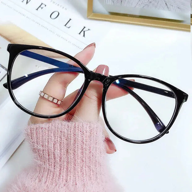 Alex Cute Anti Blue Ovserized Glasses - New Large Frame Anti Blue Light Eyeglass Frame Reading Glasses Fresh And Simple Style Wicked Tender