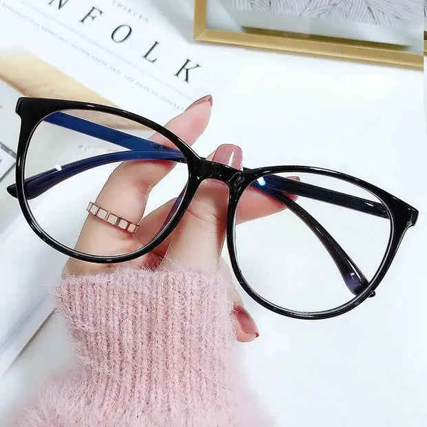 Alex Cute Anti Blue Ovserized Glasses - New Large Frame Anti Blue Light Eyeglass Frame Reading Glasses Fresh And Simple Style Wicked Tender