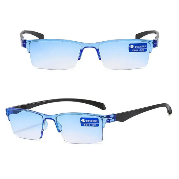 Blue Light Surendra 04 - Smart Automatic Zoom Reading Glasses Ultralight Rimless Anti Blue-ray Radiation Protection Optical Blue Light Glasses Unisex Wicked Tender
