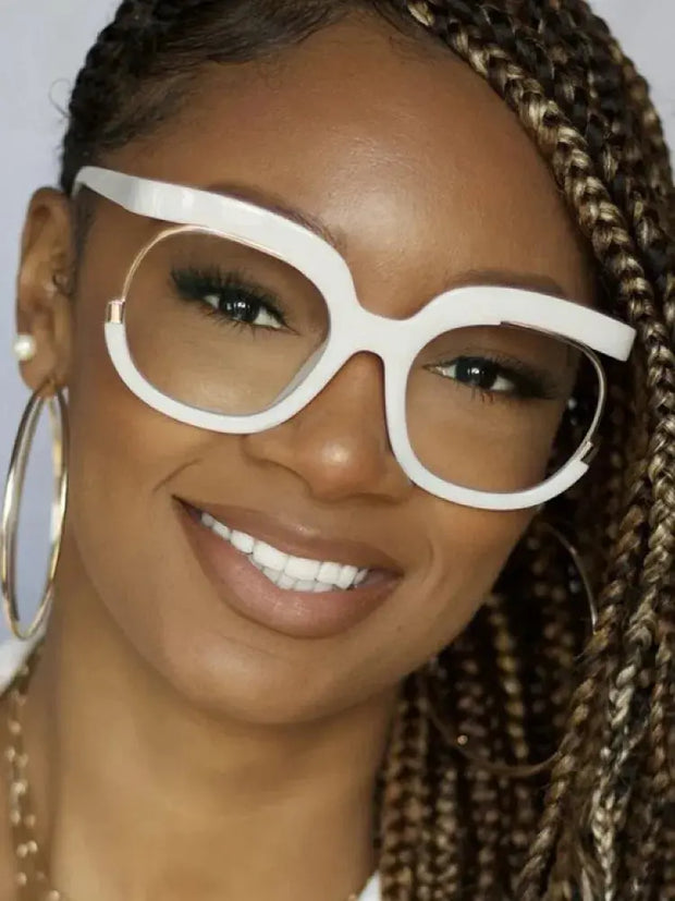 Blue Light Surendra 16 - 2023 Ins Rainbow Frame Fashion Retro Round Anti Blue Light Women Glasses Vintage Oversized Colourful Frame Clear Eyeglasses Wicked Tender
