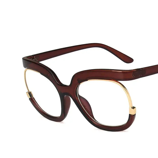 Blue Light Surendra 16 - 2023 Ins Rainbow Frame Fashion Retro Round Anti Blue Light Women Glasses Vintage Oversized Colourful Frame Clear Eyeglasses Wicked Tender