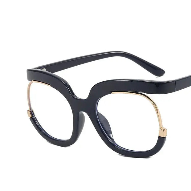 Blue Light Surendra 16 - 2023 Ins Rainbow Frame Fashion Retro Round Anti Blue Light Women Glasses Vintage Oversized Colourful Frame Clear Eyeglasses Wicked Tender