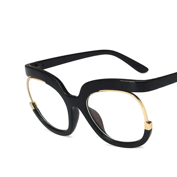 Blue Light Surendra 16 - 2023 Ins Rainbow Frame Fashion Retro Round Anti Blue Light Women Glasses Vintage Oversized Colourful Frame Clear Eyeglasses Wicked Tender