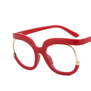 Blue Light Surendra 16 - 2023 Ins Rainbow Frame Fashion Retro Round Anti Blue Light Women Glasses Vintage Oversized Colourful Frame Clear Eyeglasses Wicked Tender