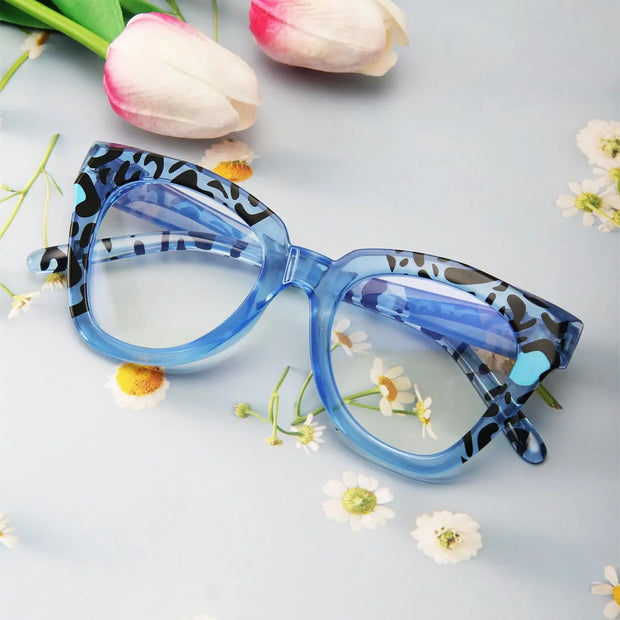 Blue Light Surendra 17 - Rhaegal New Pink Cat Eye Blue Light Blocking Glasses for Women Fashion Unique Design Plano Lenses Transparent Computer Glasses Wicked Tender