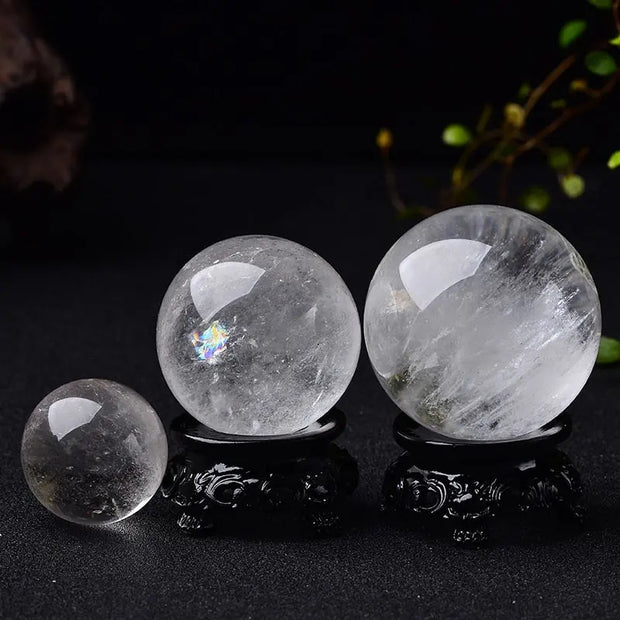 Crystal Ball Polished Gemstone Sphere - Dream Amethyst, Black Obsidian, Crystal Quartz and More Wicked Tender