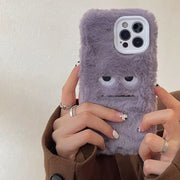 Grumpy Face - Purple Furry iPhone Case Cute iPhone Case for Girls Soft Phone Case for Girls Funny Meme Phone Case Wicked Tender