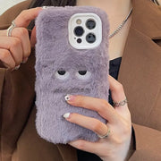 Grumpy Face - Purple Furry iPhone Case Cute iPhone Case for Girls Soft Phone Case for Girls Funny Meme Phone Case Wicked Tender