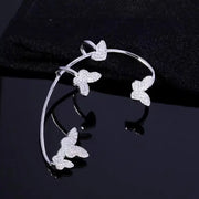 Mini Crystal Butterfly Ear Cuff - Adjustable Sparkling Bijoux Earring Bone Clip Wicked Tender