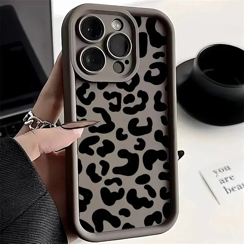 cute protective phone cases Black and Pink Floral Phone Case