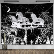Large Psychedelic Cosmic Skeleton Wall Tapestry for Wall Decor - Wicked Tender