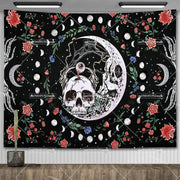 Large Psychedelic Cosmic Skeleton Wall Tapestry for Wall Decor - Wicked Tender