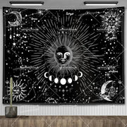 Large Psychedelic Cosmic Skeleton Wall Tapestry for Wall Decor - Wicked Tender