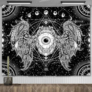 Large Psychedelic Cosmic Skeleton Wall Tapestry for Wall Decor - Wicked Tender