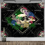 Large Psychedelic Cosmic Skeleton Wall Tapestry for Wall Decor - Wicked Tender