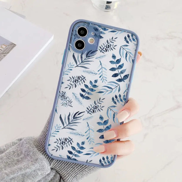 Pastel Color Wild Flower Phone Case - Pastel Aesthetic Phone Case Clear Flower Phone Case Cute Flower Phone Case Cute Spring Phone Case for iPhone 11, 12, 13, 14, Pro, Pro Max, XR Wicked Tender