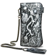 Dragon & Tiger Forge Wallet – Handcrafted Mythic Leather Wallet for Power & Balance