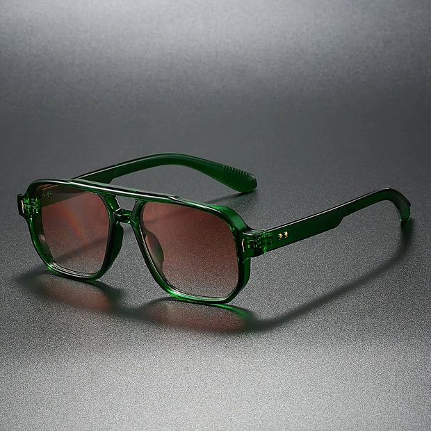 Rectangular Retro Sunglasses – Bold Tinted Vintage Frames  display picture 1