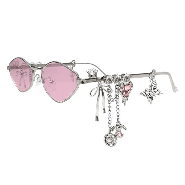 Y2K Charm Rimless Sunglasses – Lightweight, Celestial  display picture 2