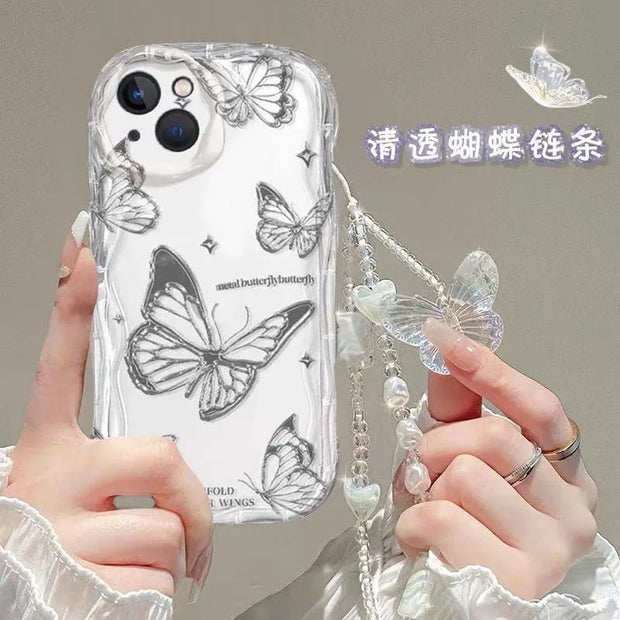 Butterfly Clear Phone Case – Aesthetic Transparent Butterfly