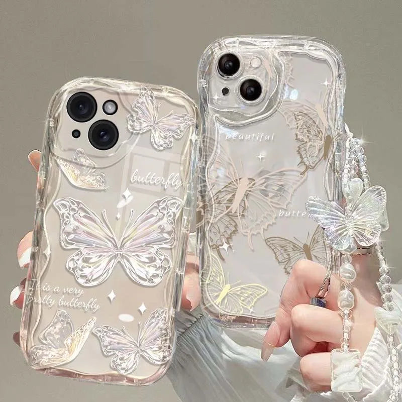 Butterfly Clear Phone Case – Aesthetic Transparent Butterfly