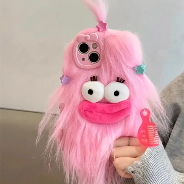 Furry Monster Phone Case – Plush Cartoon Shockproof Cover – Wicked Tender Furry Monster Phone Case – Plush Cartoon Shockproof Cover – Wicked Tender