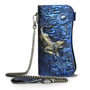 Dragon & Tiger Forge Wallet – Handcrafted Mythic Leather Wallet for Power & Balance