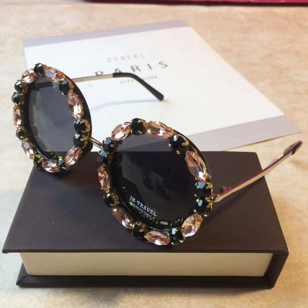 Glamorous Oversized Black Crystal Sunglasses Crystal & Stud Embellished Oversized Square Sunglasses  main image 4