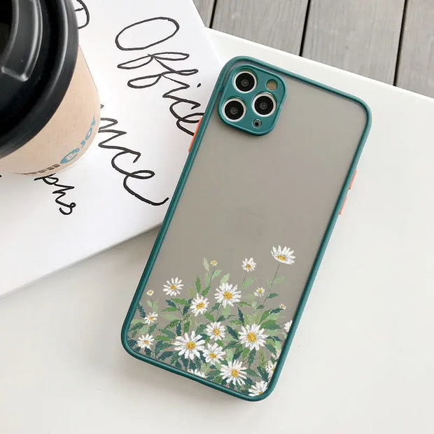 Sage Green Wild Flower Phone Case - Clear Flower Phone Case Wicked Tender