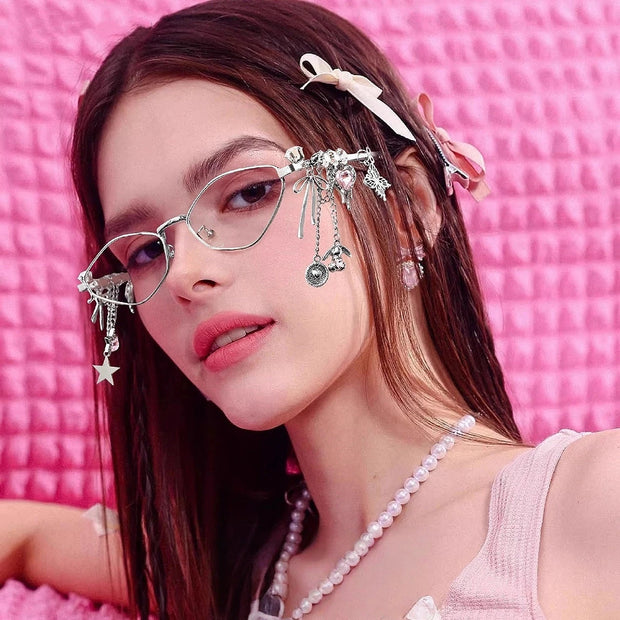 ?️ Rimless Y2K Glasses ✨ Y2K Charm Rimless Sunglasses – Lightweight, Celestial  main image 4