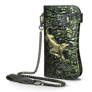 Dragon & Tiger Forge Wallet – Handcrafted Mythic Leather Wallet for Power & Balance