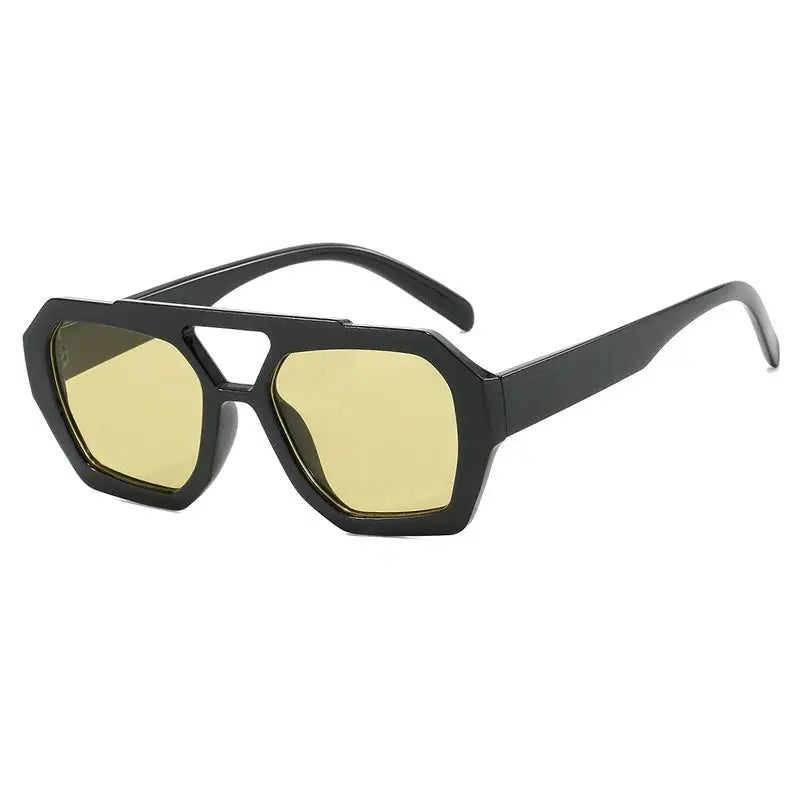 Thick Frame Hexagon Aviator Sunglasses – Stylish Oversized  display picture 1