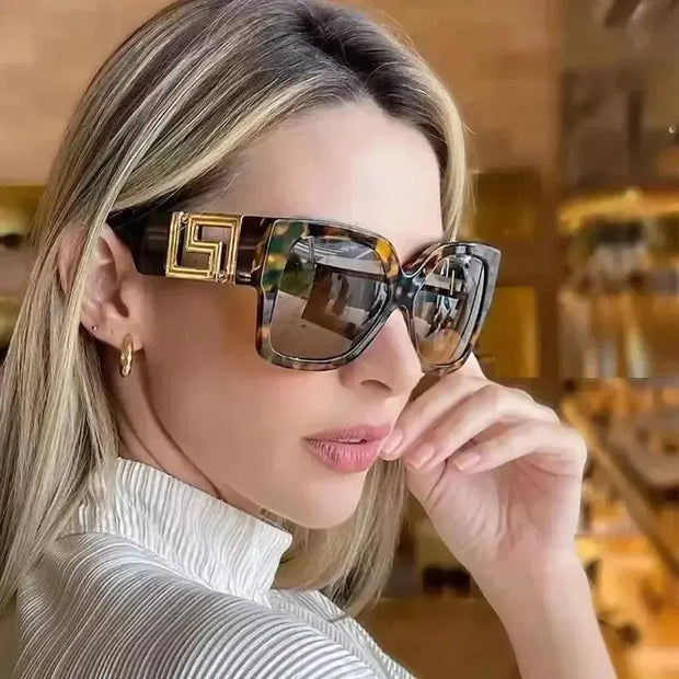 Surendra 02 - Vintage Oversize Sunglasses Men Women Luxury Brand Design Fashion UV400 Eyewear Trendy Square Gradient Shades Sun Glasses Wicked Tender