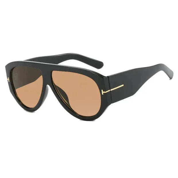 Surendra 08 - New Vintage Woman Oval Shape Sunglasses Brand Designer Sun Glasses Trendy Street Shoot Shades Eyewear UV400 Gafas De Sol Wicked Tender