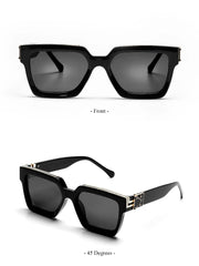 Surendra 08 - Ruiao Retro Black Millionaire Shades Luxury Sunglasses 2024 For Men Designer Famous Brand Square Sun Glasses Man Women Sunglass Wicked Tender