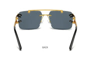 Surendra 10 - Luxury Square Sunglasses Man Woman Brand Designer Vintage Rimless Sun Glasses Male Female Fashion Retro Mirror Oculos De Sol Wicked Tender