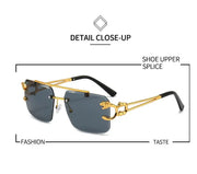 Surendra 10 - Luxury Square Sunglasses Man Woman Brand Designer Vintage Rimless Sun Glasses Male Female Fashion Retro Mirror Oculos De Sol Wicked Tender